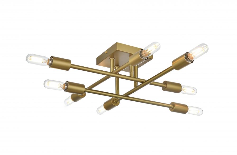 Script Ceiling Lamp L19.1"W19.1"H5.1" Satin Gold