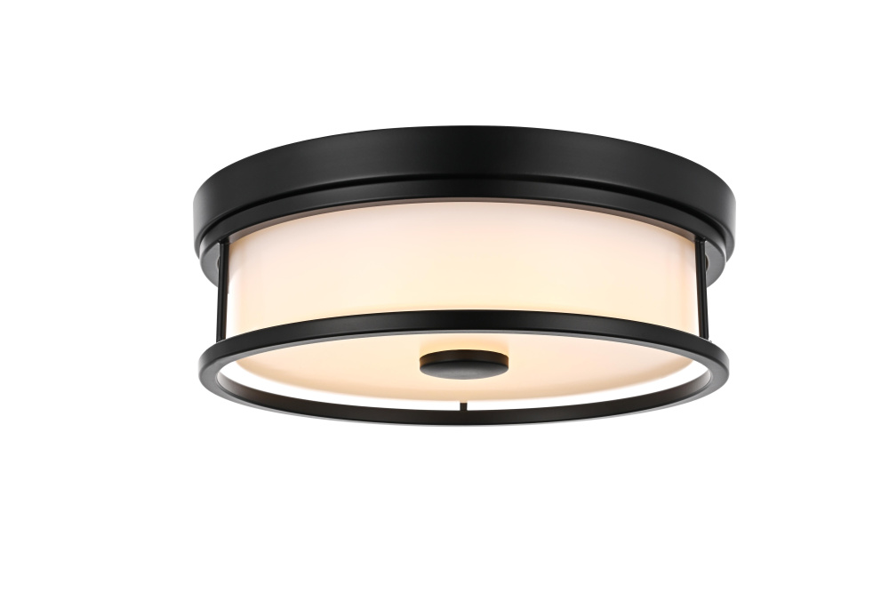 Flush Mount D12" H4" LED 18W 3CCT Black