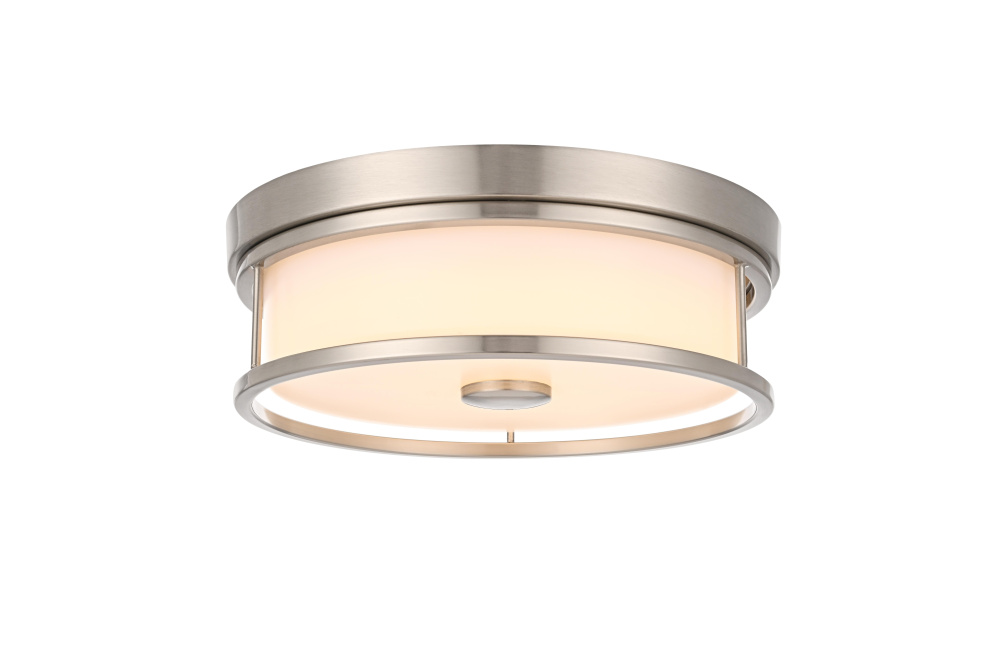Flush Mount D12" H4" LED 18W 3CCT Polished Nickel