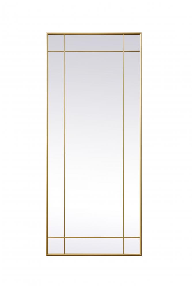 Viola Floor mirror 30"W x 70"H brass