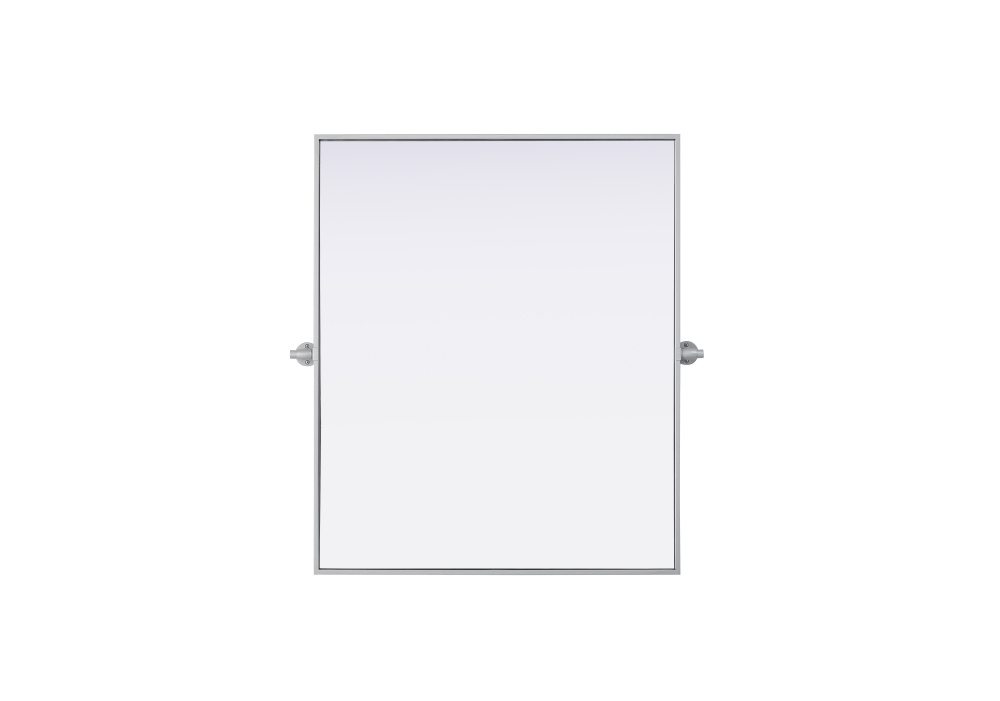 Metal Frame Mirror 30"W x 36"H Silver