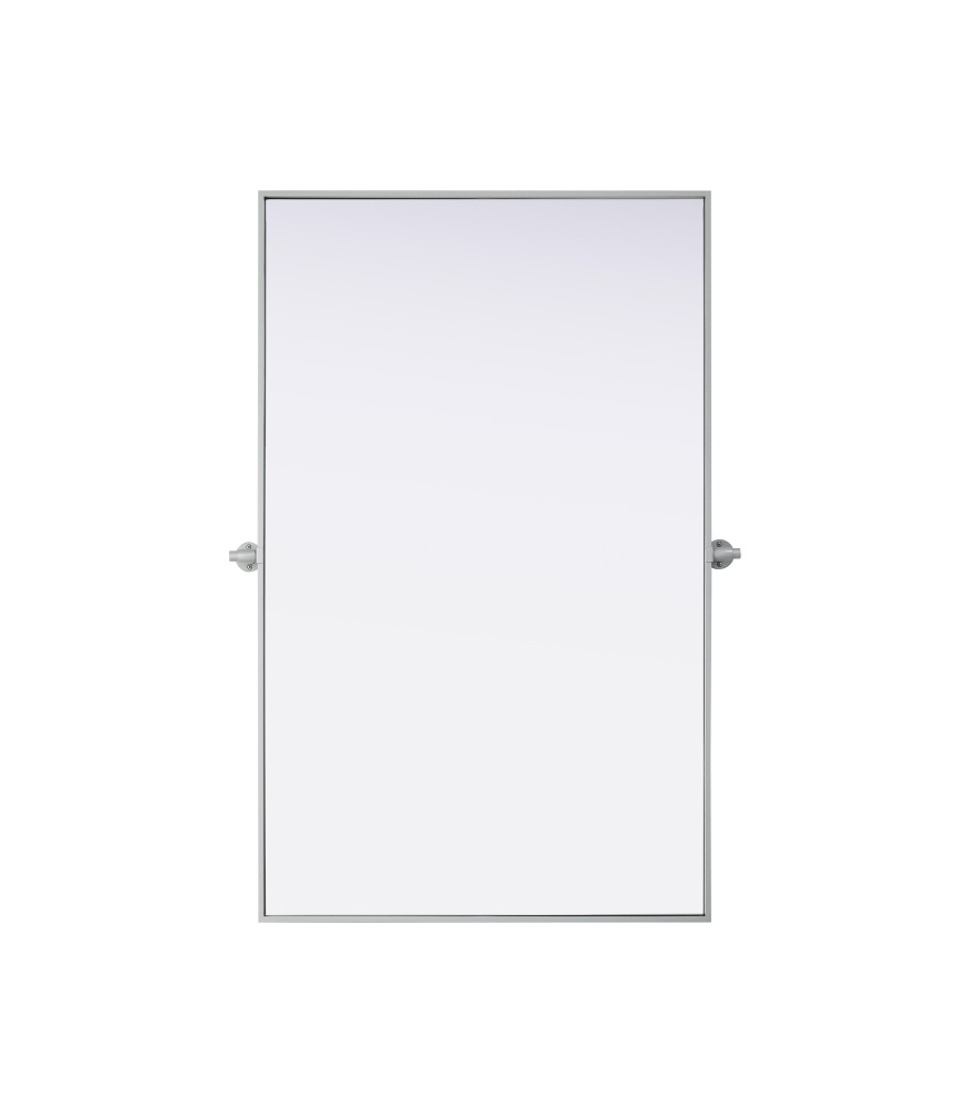 Metal Frame Mirror 48"W x 30"H Silver