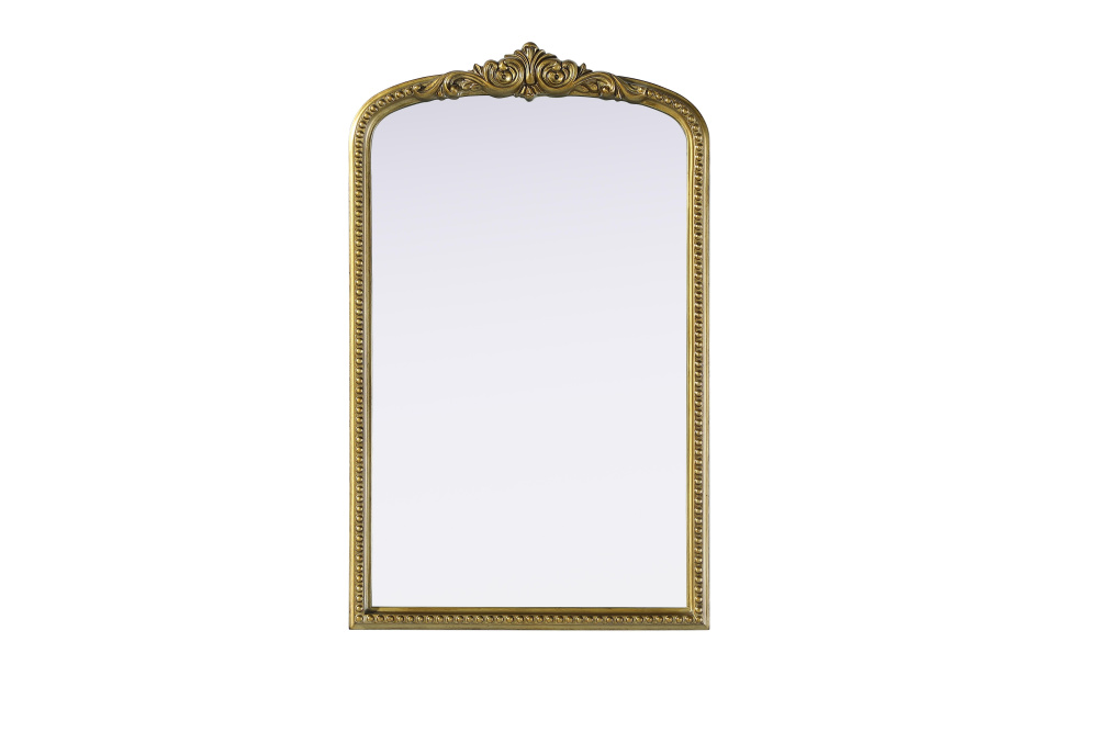 Naomi Vintage Resin Mirror 22x36 in Antique Brass
