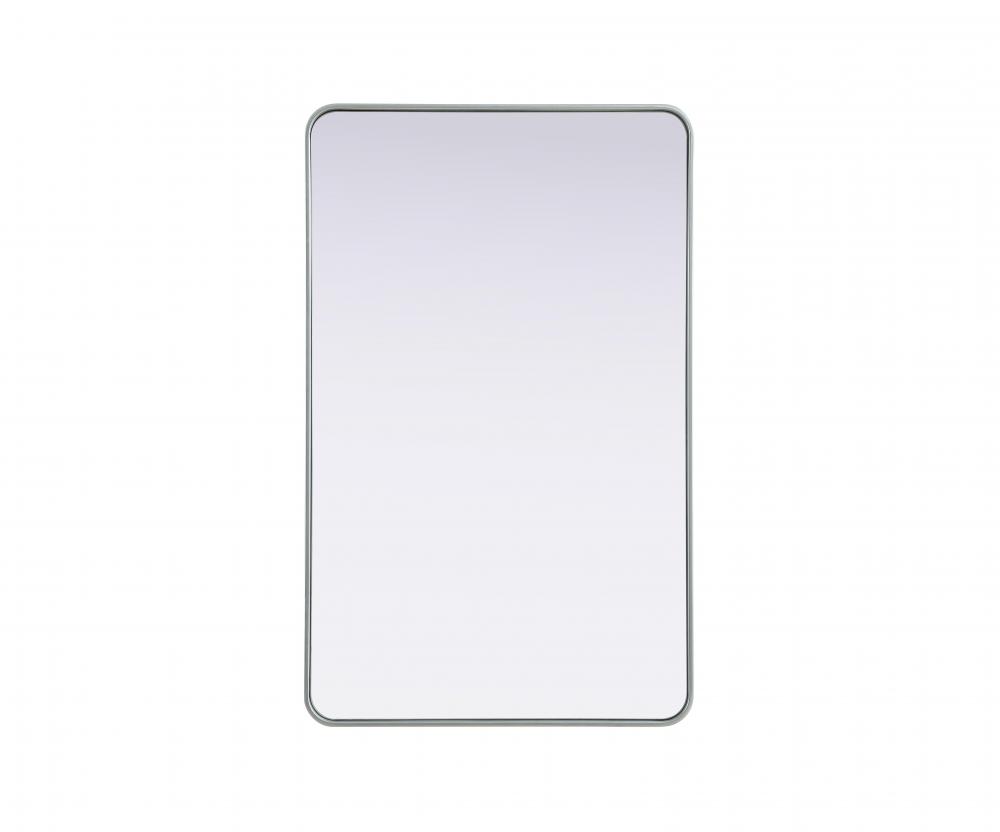 R Corner Mirror 30"x48"x2" Silver