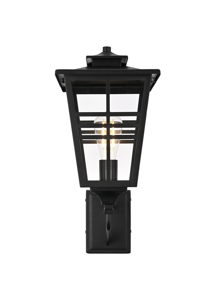 Wall sconce W8.5" E10.5" H19.5" L1 Black