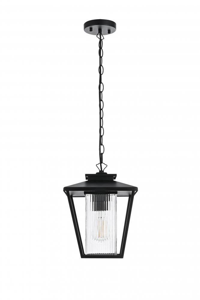 Gaul 7 inch Outdoor Pendant in Black