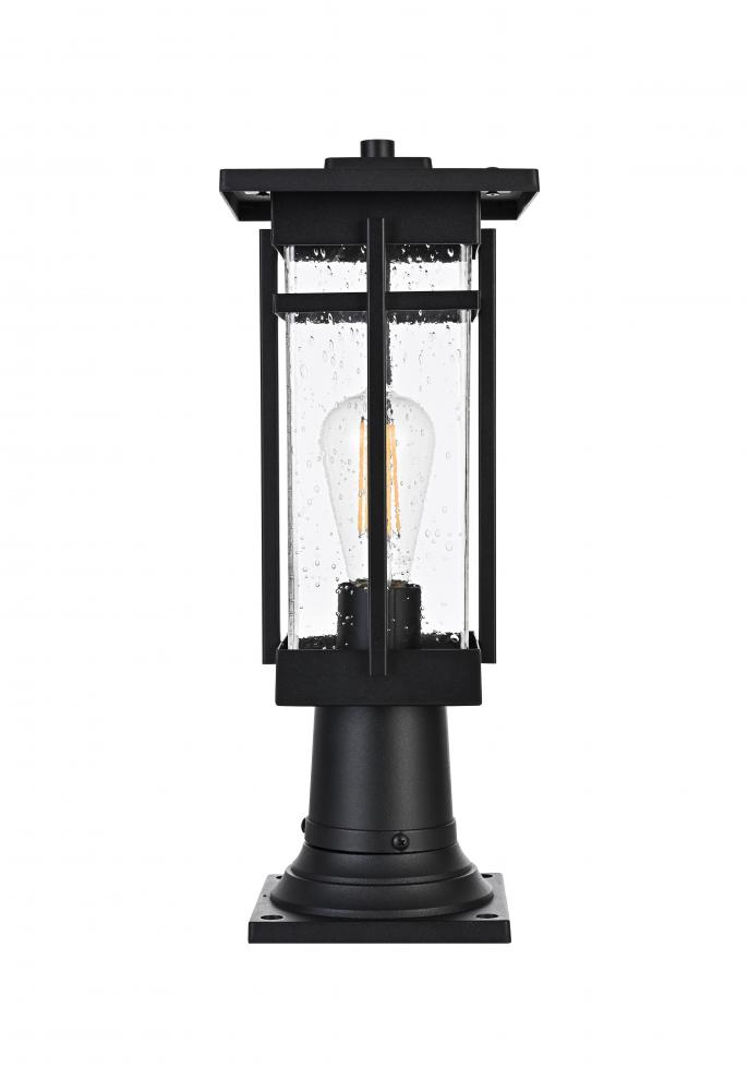 Outdoor Pole Light W6" H17" E6" L1 Black