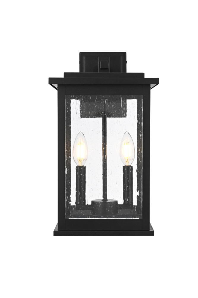 Wall sconce W8.5" E9.5" H16" L2 Black (1Box)