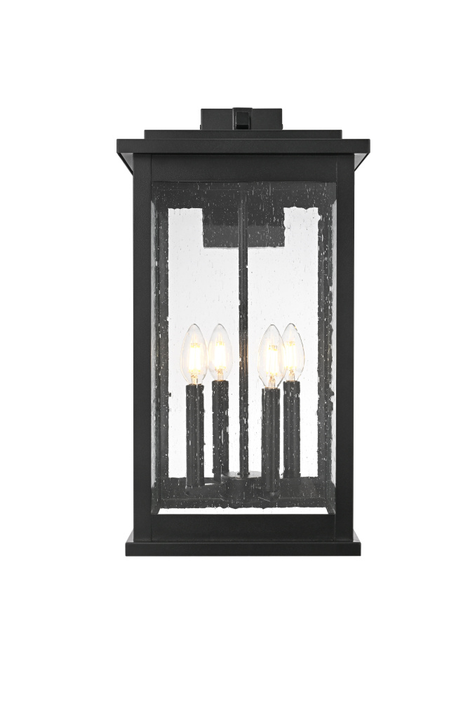 Wall sconce W11" E12" H22" L4 Black (1Box)