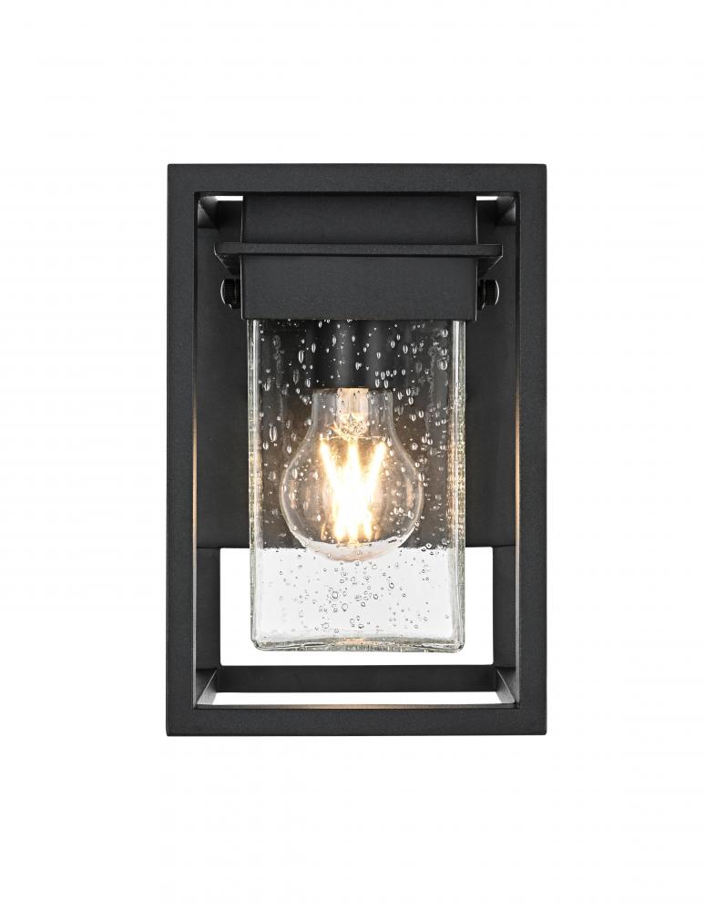 Wall sconce W6" H9" E6" L1 Black