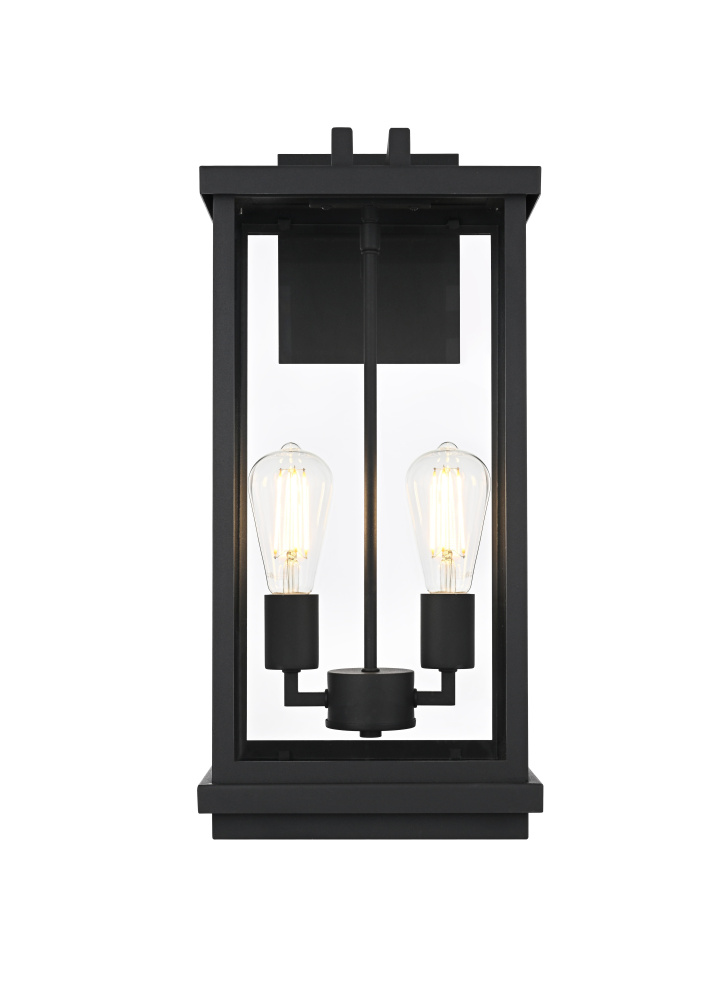 Wall Sconce W9.4" E7.8" H20.5" Black
