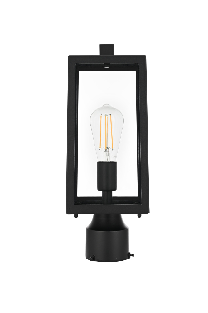 Veda 15 inch Outdoor Post light in Black