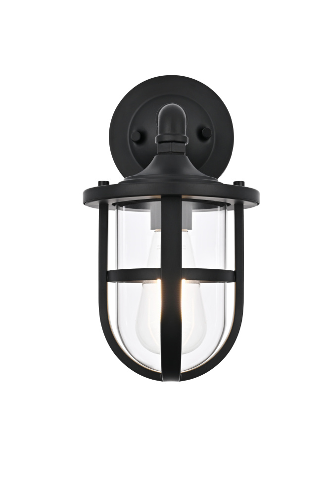 Wall Sconce W6"xH11.5"xE8" Black