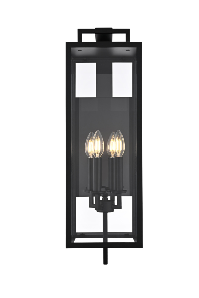 Wall Sconce W8"xH26"xE9" Black