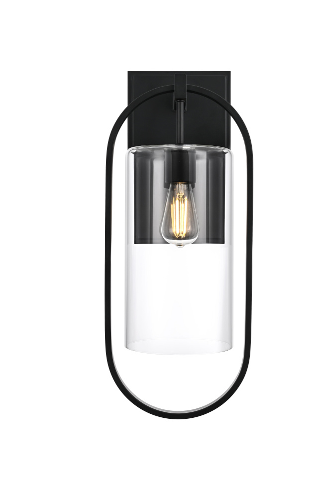 Wall Sconce W10"xH24"xE10" Black
