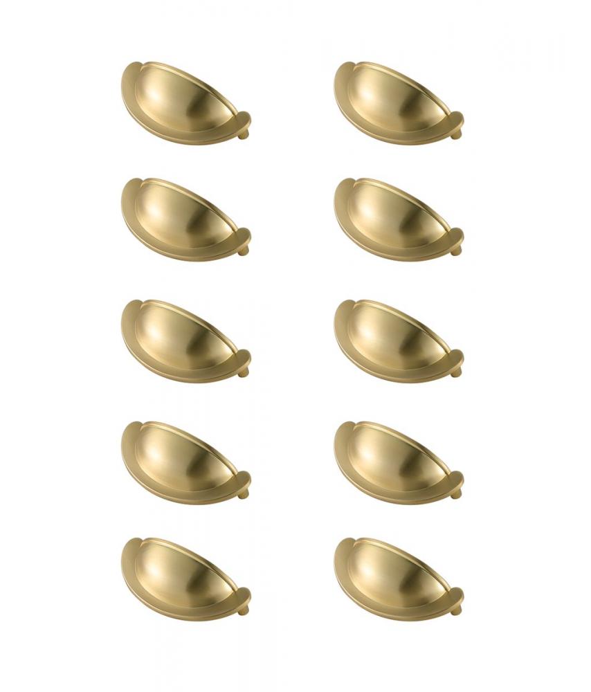 Claude 2-3/4" Center to Center Brushed Gold Cup Bar Pull Multipack (set of 10)