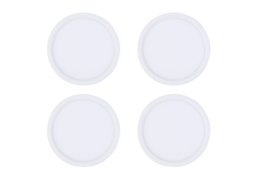 6 Inch 3000k - 5000k Selectable 15w 900 Lumens Disk Light in White Pack of 4