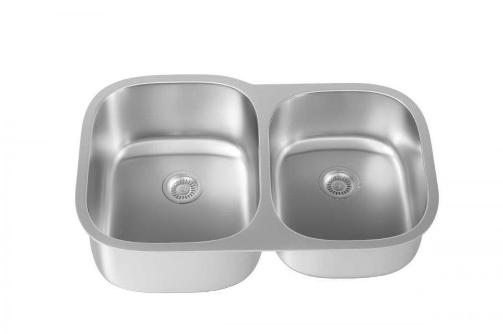 Stainless Steel undermount kitchen double sink L20.6'' x W32'' x  H9"