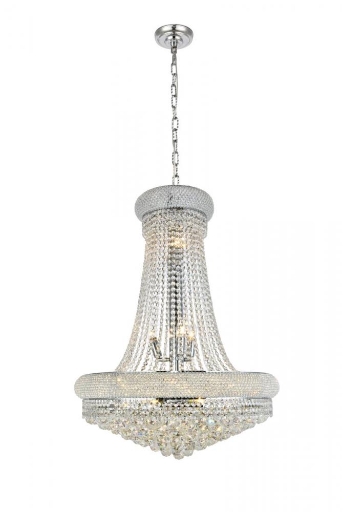 Primo 14 Light Chrome Chandelier Clear Royal Cut Crystal