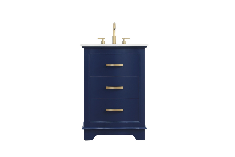 Vanity Cabinet 24"W x 22"D x 34"H blue