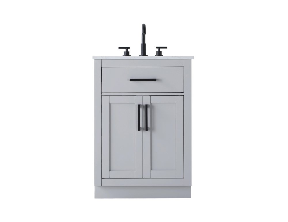 Vanity Cabinet 2Dr1Dw 24"W x 22"D x 35''H Grey