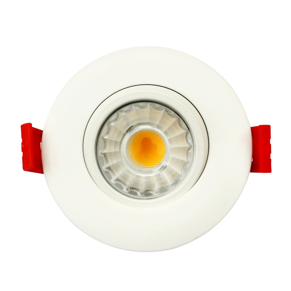 3" EYE Gimbal Light 3000K 8W white finish IC rated DIMMABLE  550lm CRI80