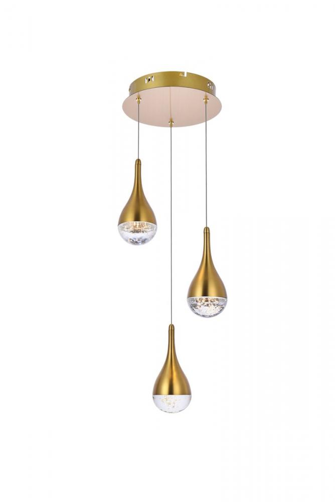 Amherst 10 Inch LED Pendant in Satin Gold