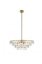 Elegant 1101D28BR - Ella 28 inch pendant in brass