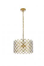 Elegant 1111D16BR - Lyla 16 inch pendant in brass