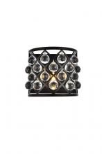 Elegant 1214W11MB/RC - Madison 1 Light Matte Black Wall Sconce Clear Royal Cut Crystal