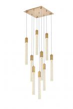 Elegant 2066D20SG - Weston 9 lights pendant in satin gold
