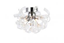 Elegant 2104F14C - Ritz 4 Light Chrome Flush Mount, Wall Sconce