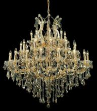 Elegant 2801G44G-GT/RC - Maria Theresa 37 Light Gold Chandelier Golden Teak (Smoky) Royal Cut Crystal