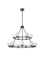 Elegant 5100L236BK - Pendant Light D36"+26" G9 Lt15 40W Black