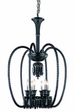 Elegant 8906D27B-JT/EC - Majestic 6 light Black Chandelier Jet (Black) Elegant Cut Crystal