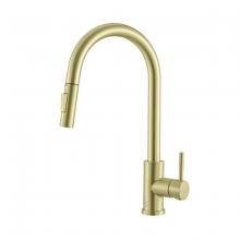Elegant FAK-302BGD - Jack Single Handle Pull Down Sprayer Kitchen Faucet in Brushed Gold