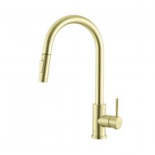Elegant FAK-306BGD - Luca Single Handle Pull Down Sprayer Kitchen Faucet with touch sensor in Brushed Gold