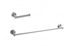 Elegant HWB-11S2BNK - Bathroom hardware set 24"x2.8"+6.2"x3.5" brushed nickel