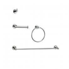 Elegant HWB-11S4PCH - Bathroom hardware set 24"x2.8"+6.2"x3.5"+2.6"x1.6"+7" chrome