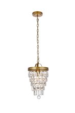 Elegant LD714D9BR - Reese 9 Inch Pendant in Brass