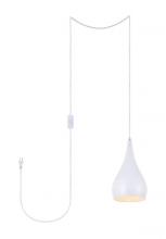 Elegant LDPG2001WH - Nora 1 Light white plug-in pendant