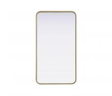 Elegant MR8A2036BRA - R Corner Mirror 20"x36"x2" Brass