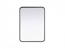 Elegant MR8A2230BLK - Contour Metal Rectangle Mirror 22x30 in Black