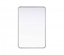 Elegant MR8A2842SIL - R Corner Mirror 28"x42"x2" Silver