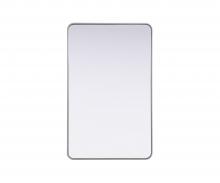 Elegant MR8A3048SIL - R Corner Mirror 30"x48"x2" Silver