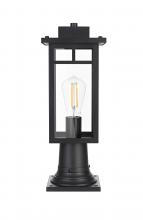 Elegant OD313P18BK - Mercer 7 inch Outdoor Pendant in Black