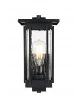 Elegant OD322W13BK - Melvale 7 inch Outdoor Pendant in Black