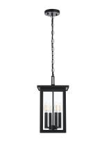 Elegant OD324H16BK - Sheridan 7 inch Outdoor Pendant in Black