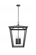 Elegant OD334H27BK - Outdoor Hanging L20" W20" H27" L4 Black
