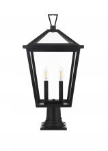 Elegant OD334P24BK - Frankford 7 inch Outdoor Pendant in Black